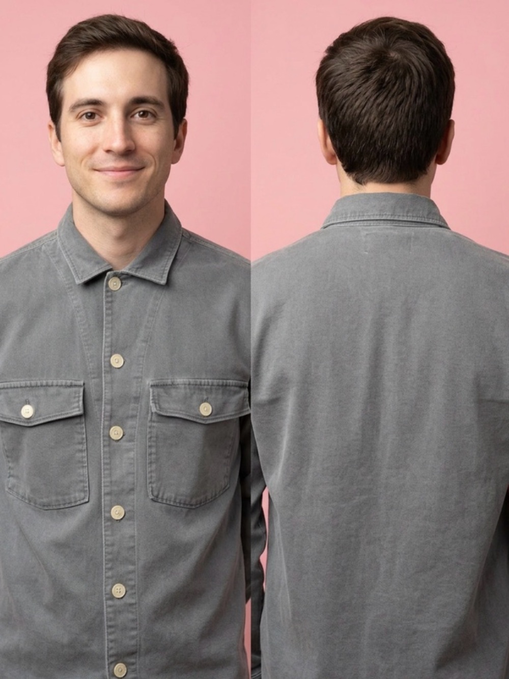 All Saints Men's Gray Casual Button-Down Shirt - Picture 1 of 6